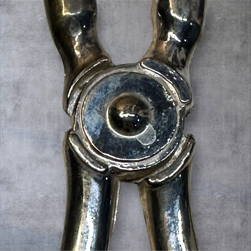 Vintage Silverplate Salad Tongs EP Zinc Alloy 10